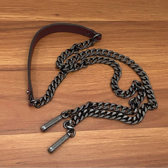 AIMEE KESTENBERG Delancey Wallet on A Chain In Oxblood Leather Chain Wallet - Picture 13 of 16